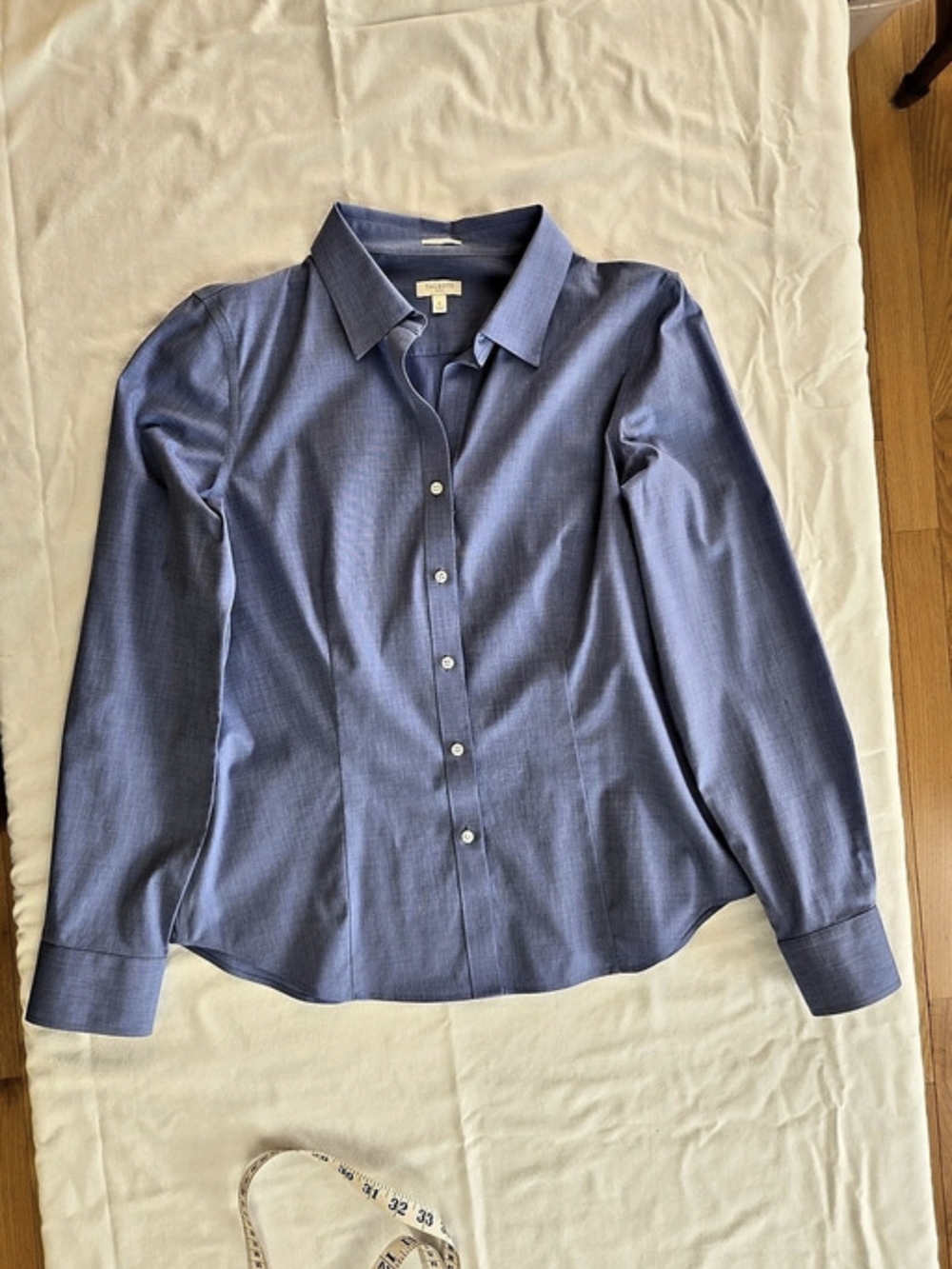 Talbots Wrinkle Resistant Blue Button Down Shirt Size 8